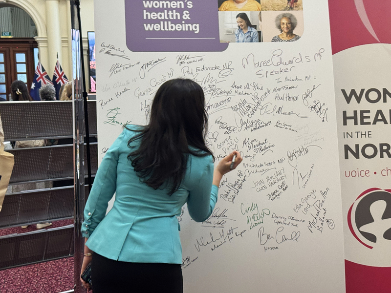 Pledging support for women’s health
