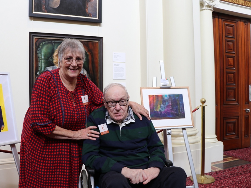 Paul Buckhorn and his sister Trish were proud to be participating in the Unbound art exhibition.