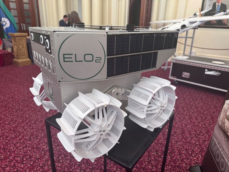A scale model of the Roo-ver. Its developers aim to land it on the Moon by the end of the decade.