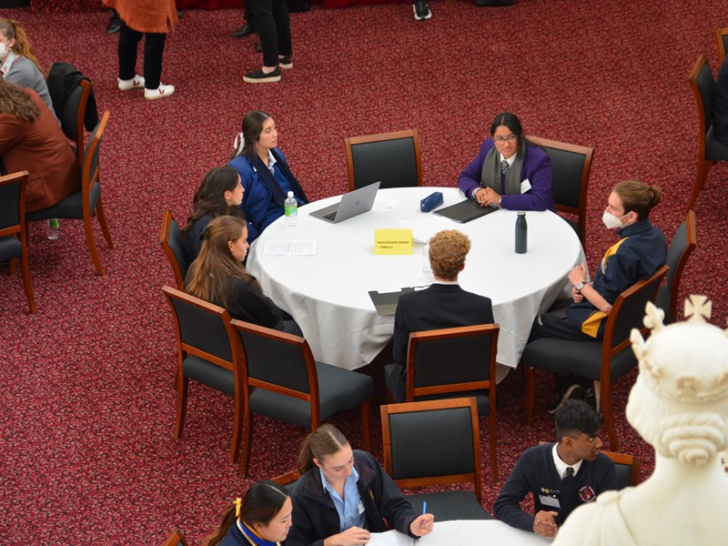 Discussion groups, reporting-back and soap-box sessions allowed students to share their views.