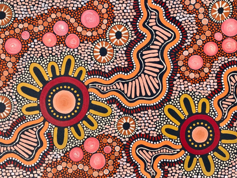 Artwork by Aboriginal creative studio Bayadherra, courtesy of Indigenous Cultural Connections.