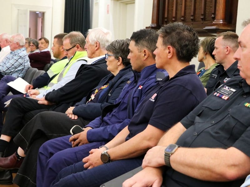 Residents attending an open mic session in Alexandra.
