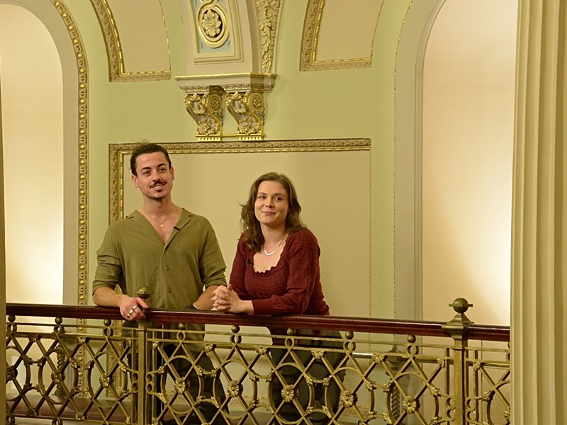 Isaac and Cathy are the presenters for one of the new videos about parliament. 