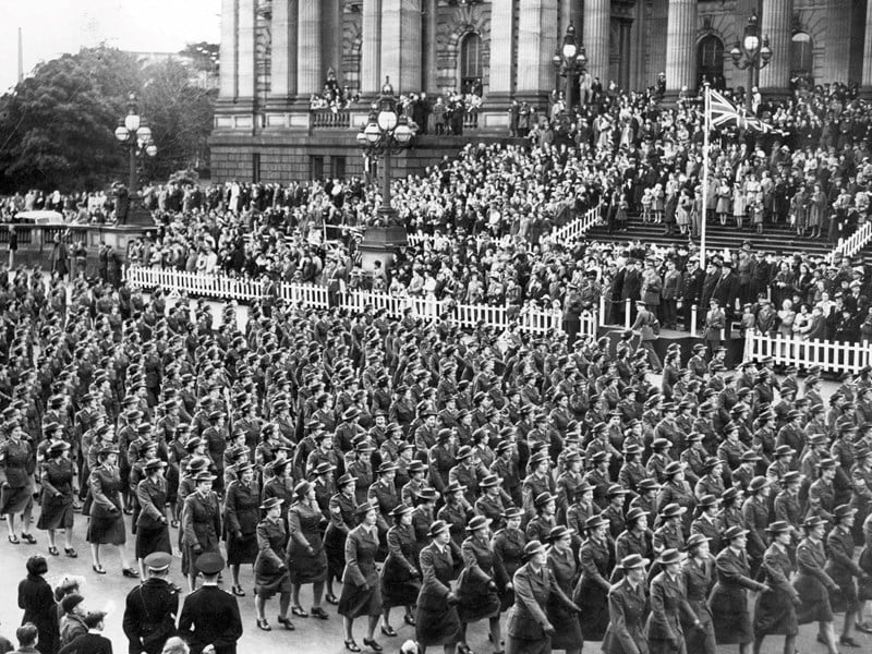 Victory Day march in Melbourne