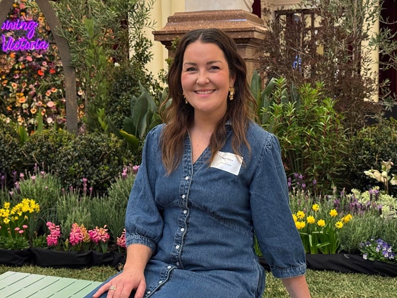 Landscape designer Emily Rubira was inspired by the diversity of Victorian horticulture when designing the pop-up garden at Parliament House.