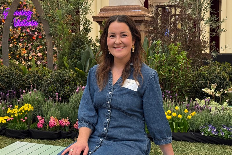 Landscape designer Emily Rubira was inspired by the diversity of Victorian horticulture when designing the pop-up garden at Parliament House.