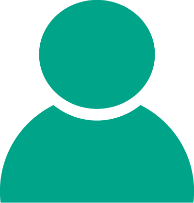 Green person silhouette.