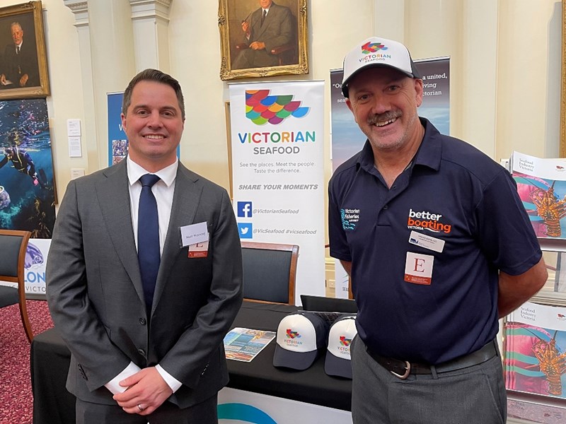 Seafood advocates Matt Wassnig and Travis Dowling were keen to highlight the good news about the industry in Victoria.