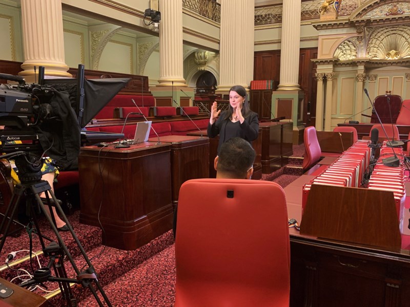 Parliament in Auslan